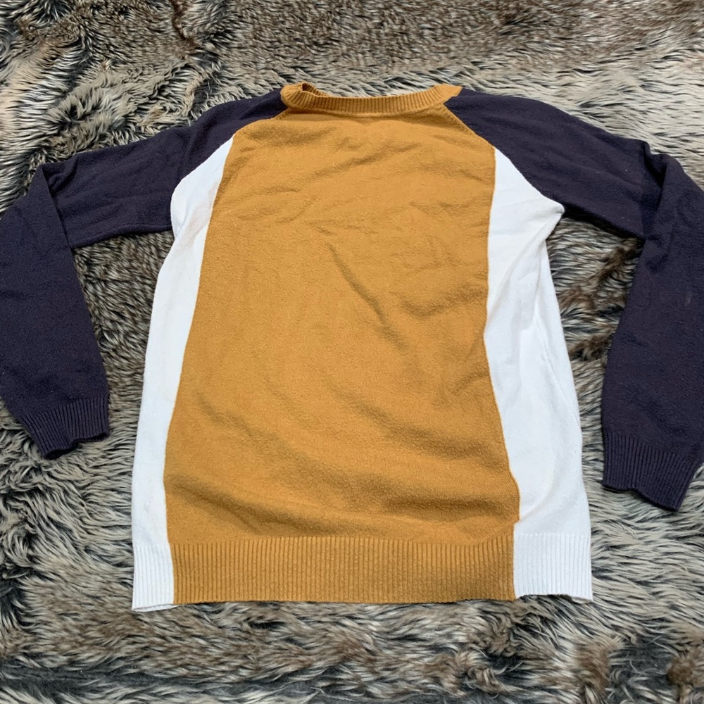 Roolee Colorblock Sweater Rust Color Center With … - image 1